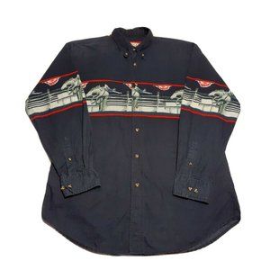 Vintage Express Rider Western Cowboy Rodeo Shirt L